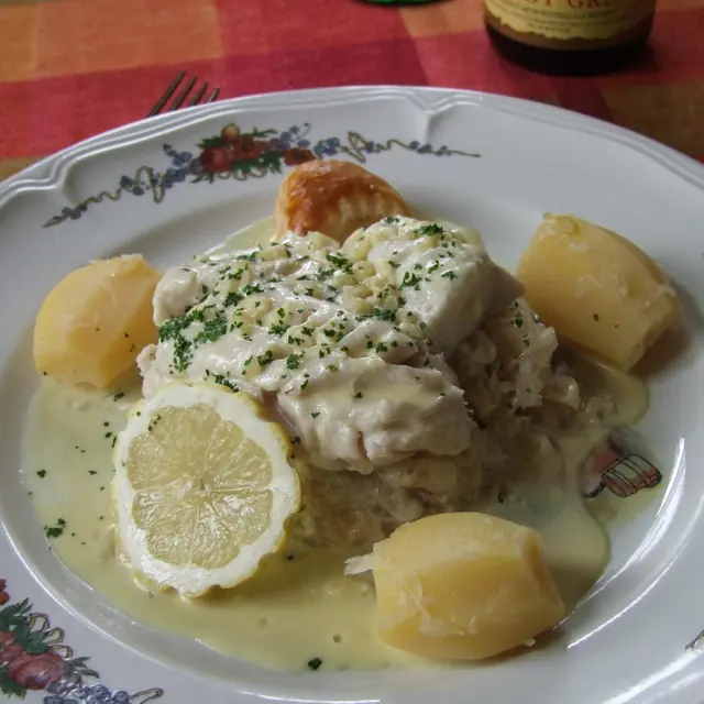 Filet de sandre sur choucroute, photo de la maison